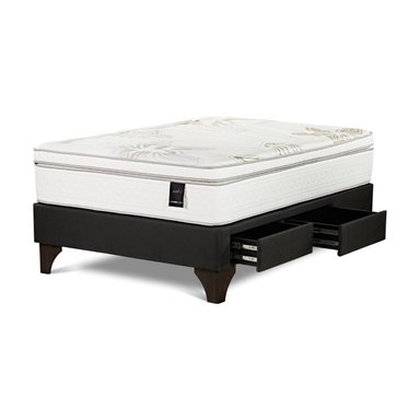DORMITORIO EUROPEO ROSEN ART 4 2 PLAZAS CON CAJONES ISSEY NIEBLA - 6