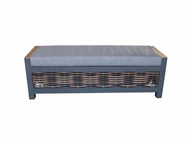 JUEGO SALA TERRAZA RIPLEY HOME MALLORCA GRIS 3-1-1 CUERPOS + MESA, TABURETE Y BANCA - 6
