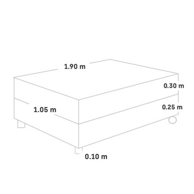 CAMA AMERICANA PARAÍSO POCKET STAR 1.5 PLAZAS CHAMPAGNE - 5
