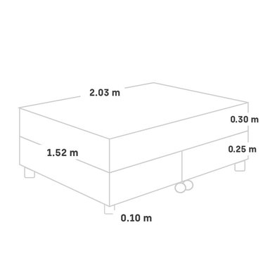 CAMA AMERICANA PARAÍSO POCKET STAR QUEEN CHAMPAGNE - 5