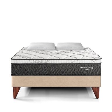 CAMA EUROPEA PARAÍSO POCKET STAR KING CHAMPAGNE - 3