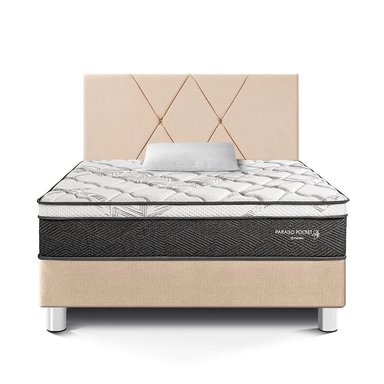 DORMITORIO AMERICANO PARAÍSO POCKET STAR 1.5 PLAZAS CHAMPAGNE + CABECERA LOFT - 3