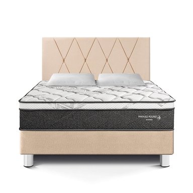 DORMITORIO AMERICANO PARAÍSO POCKET STAR QUEEN CHAMPAGNE + CABECERA LOFT - 3