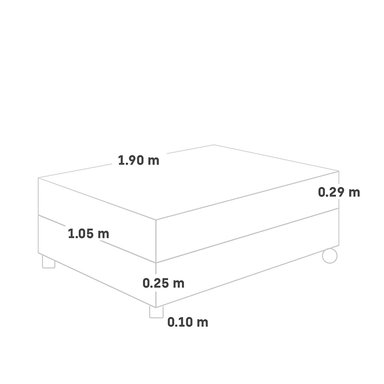 CAMA PARAÍSO ROYAL ABRAZZO 1.5 PLAZAS CHAMPAGNE + 1 ALMOHADA VISCOELÁSTICA - 5