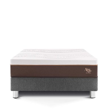 CAMA PARAÍSO ROYAL ABRAZZO 2 PLAZAS GRIS + 2 ALMOHADAS VISCOELÁSTICAS - 3