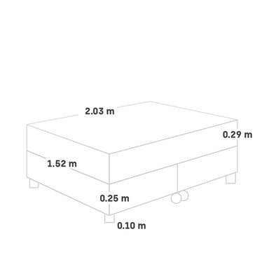 CAMA PARAÍSO ROYAL ABRAZZO QUEEN CHAMPAGNE + 2 ALMOHADAS VISCOELÁSTICAS - 5