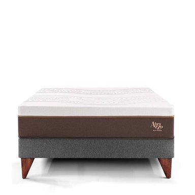 CAMA EUROPEA PARAÍSO ROYAL ABRAZZO 1.5 PLAZAS GRIS + 1 ALMOHADA VISCOELÁSTICA - 3
