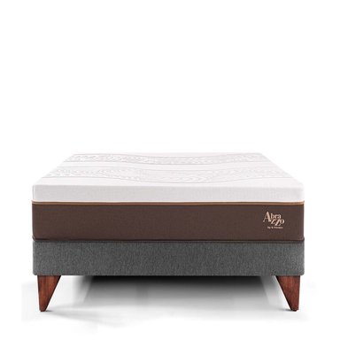 CAMA EUROPEA PARAÍSO ROYAL ABRAZZO QUEEN GRIS + 2 ALMOHADAS VISCOELÁSTICAS - 3