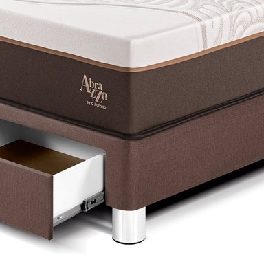 CAMA CON CAJONES PARAÍSO ROYAL ABRAZZO KING CHOCOLATE + 2 ALMOHADAS VISCOELÁSTICAS - 2