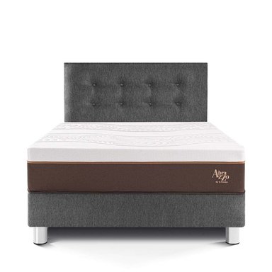 DORMITORIO PARAÍSO ROYAL ABRAZZO 1.5 PLAZAS GRIS + 1 ALMOHADA VISCOELÁSTICA - 3