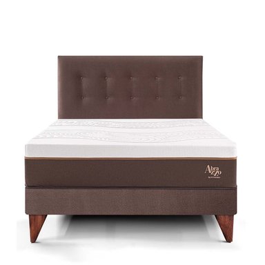 DORMITORIO EUROPEO PARAÍSO ROYAL ABRAZZO 2 PLAZAS CHOCOLATE + 2 ALMOHADAS VISCOELÁSTICAS - 3