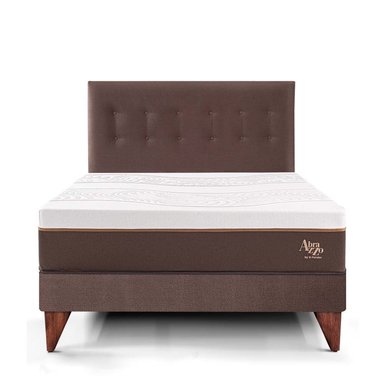 DORMITORIO EUROPEO PARAÍSO ROYAL ABRAZZO QUEEN CHOCOLATE + 2 ALMOHADAS VISCOELÁSTICAS - 3