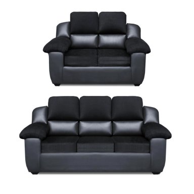 JUEGO DE SALA FORLI MONTIANO 3-2 CUERPOS NEGRO