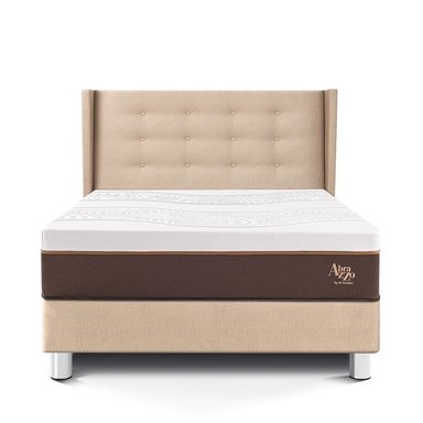 DORMITORIO PARAÍSO ROYAL ABRAZZO 1.5 PLAZAS CHAMPAGNE + CABECERA GOLD + 1 ALMOHADA VISCOELÁSTICA - 3
