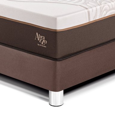 DORMITORIO PARAÍSO ROYAL ABRAZZO 2 PLAZAS CHOCOLATE + CABECERA GOLD + 2 ALMOHADAS VISCOELÁSTICAS - 2