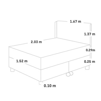DORMITORIO PARAÍSO ROYAL ABRAZZO QUEEN GRIS + CABECERA GOLD + 2 ALMOHADAS VISCOELÁSTICAS - 5