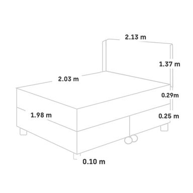 DORMITORIO PARAÍSO ROYAL ABRAZZO KING CHOCOLATE + CABECERA GOLD + 2 ALMOHADAS VISCOELÁSTICAS - 5