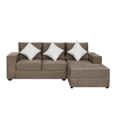 SECCIONAL DERECHO FORLI SPRING 2-1 CUERPOS MARRÓN + 3 COJINES