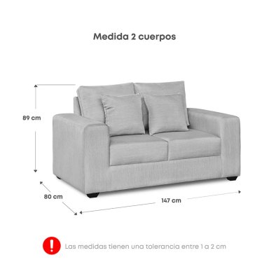 JUEGO DE SALA FORLI SPRING 3-2 CUERPOS PLATA + 5 COJINES DE REGALO - 3