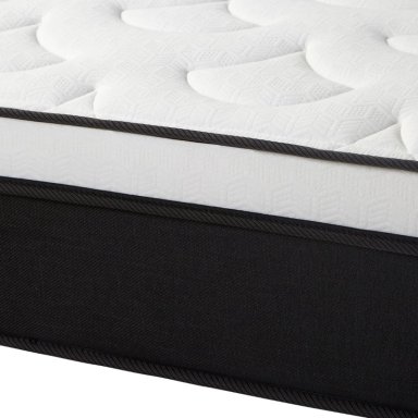 CAMA EUROPEA ROSEN CON CAJONES PATH GRAFITO 2 PLAZAS + 2 ALMOHADAS - 4