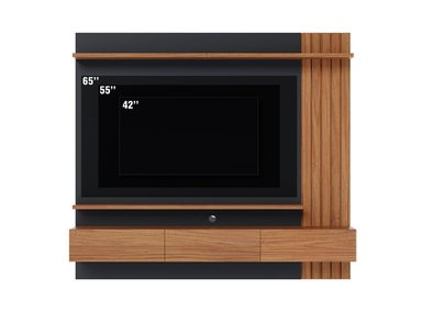 PANEL TV RIPLEY HOME JURITI HASTA MADERA OSCURA 65" - 2