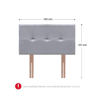 CABECERA RIZZOLI VESUBIO 1.5 PLAZAS PLATA - 2