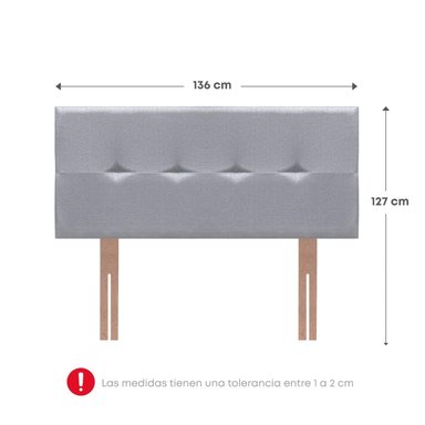 CABECERA RIZZOLI VESUBIO 2 PLAZAS PLATA - 2
