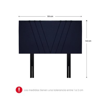 CABECERA RIZZOLI NÁPOLES 2 PLAZAS AZUL - 2
