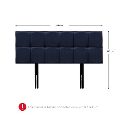 CABECERA RIZZOLI NÁPOLES CUADROS KING AZUL - 2