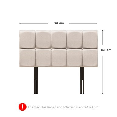 CABECERA RIZZOLI NÁPOLES CUADROS QUEEN BEIGE - 2