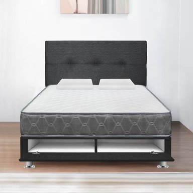 DORMITORIO AMERICANO FORLI ACQUA 2 PLAZAS GRAFITO + SOFÁ CAMA - 3