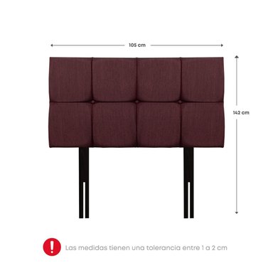 DORMITORIO EUROPEO RIZZOLI NÁPOLES 1.5 PLAZAS GUINDA GUINDA - 7