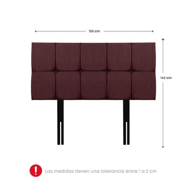 CABECERA RIZZOLI NÁPOLES QUEEN GUINDA - 2