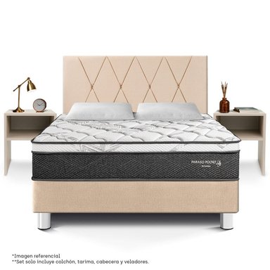 DORMITORIO AMERICANO PARAÍSO PARAÍSO POCKET STAR QUEEN POCKET STAR LOFT + VELADOR REPISA CHAMPAGNE - 3