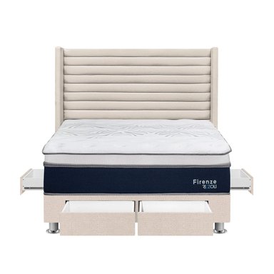 DORMITORIO RIZZOLI FIRENZE QUEEN CON CAJONES BEIGE - 2