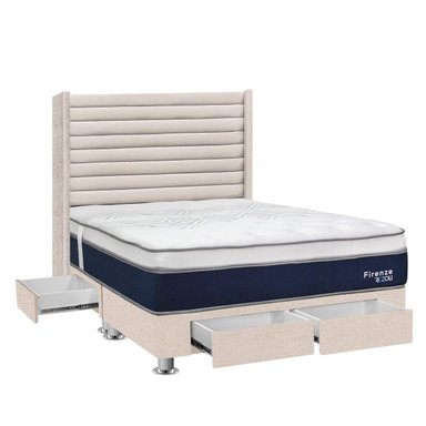 DORMITORIO RIZZOLI FIRENZE QUEEN CON CAJONES BEIGE - 3
