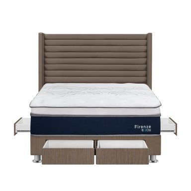 DORMITORIO RIZZOLI FIRENZE KING CON CAJONES MARRON - 2