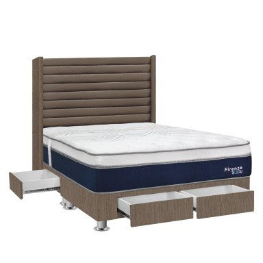 DORMITORIO RIZZOLI FIRENZE KING CON CAJONES MARRON - 3