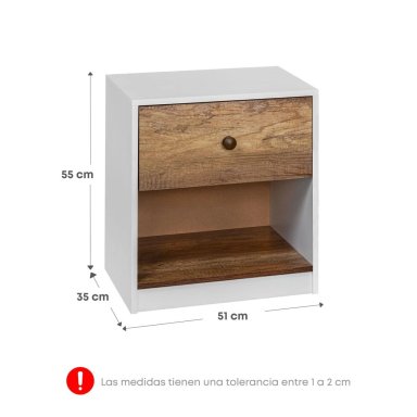 DORMITORIO RIZZOLI FIRENZE 2 PLAZAS CON CAJONES AZUL + VELADOR MUNDIAL - 8