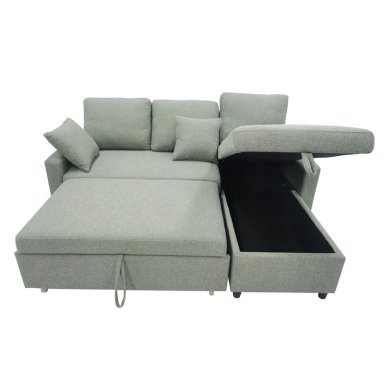 SECCIONAL DERECHO RIPLEY HOME BAÚL 4 CUERPOS GRIS - 5