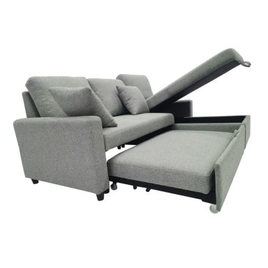 SECCIONAL DERECHO RIPLEY HOME BAÚL 4 CUERPOS GRIS - 9