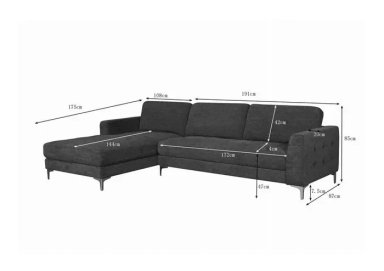 SECCIONAL RIPLEY HOME DELPHI IZQUIERDO 5 CUERPOS GRIS - 4