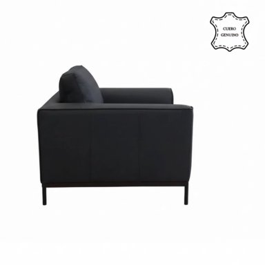 SILLÓN RIPLEY HOME KIKA CUERO NEGRO - 5
