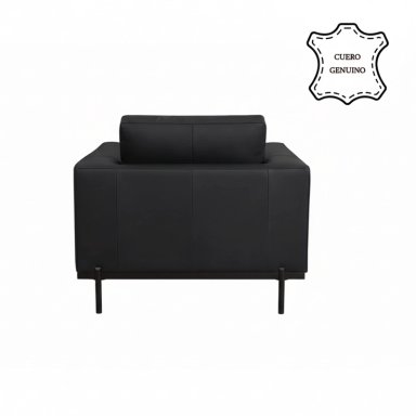 SILLÓN RIPLEY HOME KIKA CUERO NEGRO - 6