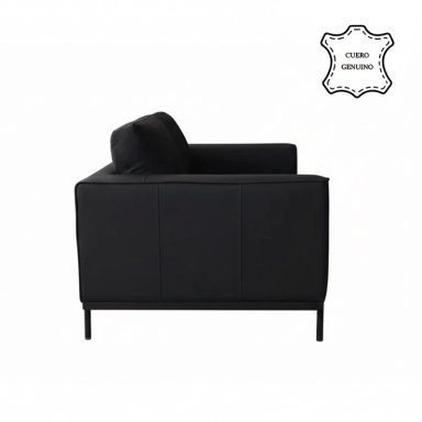 SOFÁ RIPLEY HOME KIKA 2 CUERPOS CUERO NEGRO - 5