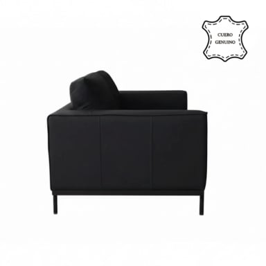 SOFÁ RIPLEY HOME KIKA 2 CUERPOS CUERO NEGRO - 5