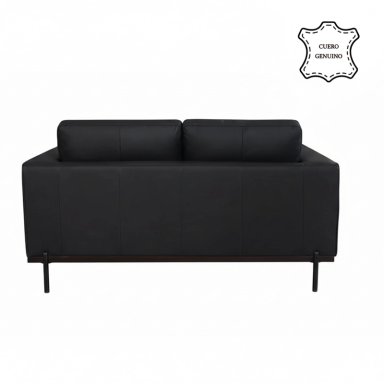 SOFÁ RIPLEY HOME KIKA 2 CUERPOS CUERO NEGRO - 6