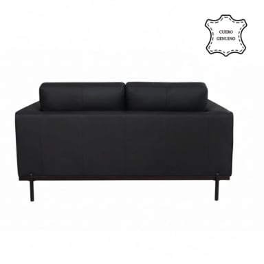 SOFÁ RIPLEY HOME KIKA 2 CUERPOS CUERO NEGRO - 6