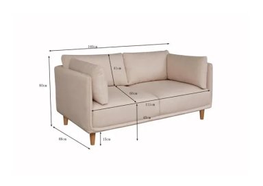 SOFÁ RIPLEY HOME LUCIANA 2 CUERPOS IVORY - 4