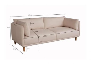 SOFÁ RIPLEY HOME LUCIANA 3 CUERPOS IVORY - 4